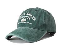 Always Awake Embroidered Baseball Cap Classic Vintage Cotton Cap Neutral Baseball Cap Outdoor Cap, Green, L
