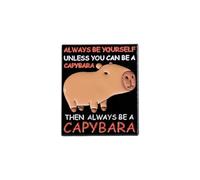 "ALWAYS BE A CAPYBARA" Enamel Brooch Pins for Women Girls Cute Cartoon Creative Animal Brooch Lapel Pin Funny Sunglass Summer Holiday Capybara Badge Hat Bag Corsage Jewelry Accessories