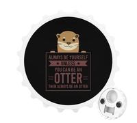 Always Be A Otter 2 in 1 Magnetic Beer Bottle Opener Fridge Magnets Easy Storage Gift for Men Women White-Style
