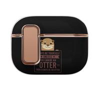 Always Be A Otter Hard Shell Case Skin Accessories Cover with Secure Lock Clip Compatible with AirPods Pro 2