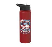 Always Be Nice to A Diver We Know Places Funny Diving Stainless Steel Insulated Water Bottle
