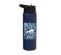 Always Be Nice to A Diver We Know Places Funny Diving Stainless Steel Insulated Water Bottle