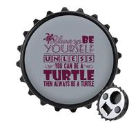 Always Be Turtle 2 in 1 Magnetic Beer Bottle Opener Fridge Magnets Easy Storage Gift for Men Women Black-Style