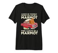 Always Be Yourself Distressed Retro You Can Be A Marmot Premium T-Shirt