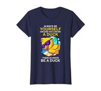 Always Be Yourself Unless You Can Be A Duck Then Be A Duck T-Shirt, Women, Navy Blue, 3X-Large