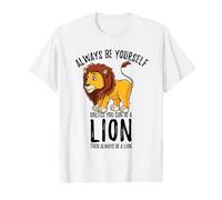 Always Be Yourself Unless You Can Be A Lion Kids Value Graphic T-Shirt, Men, White, M
