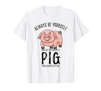 Always Be Yourself Unless You Can Be A Pig Kids Value Graphic T-Shirt, Men, White, M