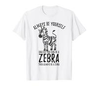 Always Be Yourself Unless You Can Be A Zebra Kids Value Graphic T-Shirt, Men, White, M