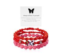 Always Believe in Yourself Butterfly Bracelet Adjustable Butterfly Stacking Bracelet Handmade Blue Friendship Natural Stone Butterfly Bracelet Evil Eye Stack Bracelet Cute Butterfly Charm Bracelets