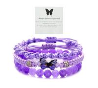 Always Believe in Yourself Butterfly Bracelet Adjustable Butterfly Stacking Bracelet Handmade Blue Friendship Natural Stone Butterfly Bracelet Evil Eye Stack Bracelet Cute Butterfly Charm Bracelets