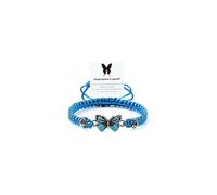 Always Believe in Yourself Butterfly Bracelet Cute Butterfly Charm Bracelets for Women Adjustable Braided Rope Butterfly Bracelet Lucky Butterfly Friendship Matching Bracelet, Stainless Steel, no