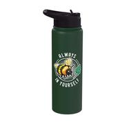 Always Believe in Yourself Cute Bee Leaf Pun Self Confidence Stainless Steel Insulated Water Bottle