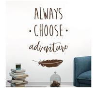Always Choose Adventure - Home Inspirational Wall Quote Sticker [Medium] [Chocolate]