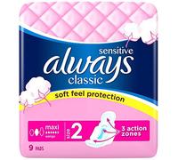 Classic Maxi Sensitive Soft Touch Sanitary Pads Pack of 9