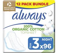 Always Cotton Protection Ultra Normal Sanitary Towels, Size 3 With Wings 96 Pads