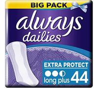 Always Dailies Extra Long Protect Plus Pantyliners, (Pack of 1)