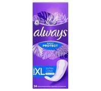 Always Dailies Long Plus Extra Protect Panty Liners, 24 Liners