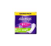 Always Dailies Panty Liners, Flexistyle, Slim, 208 Liners (26 x 8 Packs), SAVING PACK, Odour Neutraliser, Soft & Discreet