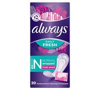 Always Dailies Singles Normal To Go Panty Liners Fresh, Flexible And Comfortable, Individually Wrapped, Feel Fresh, 20 Count (Pack of 1)