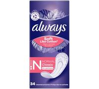 Always Dailies Soft Like Cotton Normal Panty Liners, 34 Count