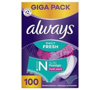 Always Dailies Women's Flexistyle Slim Fresh Panty Liners 100 Pads Giga Pack
