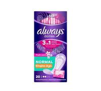 Always Daillies Normal Individually Wrapped Panty Liners, 20 Pads