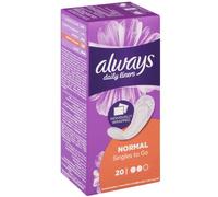 Always Dailies Singles Normal to Go Pantyliners 20 pcs