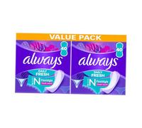 Always Daily Fresh Slim Flexistyle Pantyliners - 80 Pads (2 Packs of 40) Breathable Flexible Comfortable Daily Protection Liners Slim Design Fits All Underwear Styles
