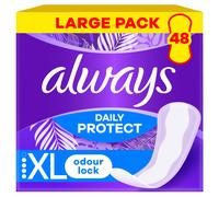 Always Daily Protect Extra Long Panty Liners Odour Lock 48 Pack