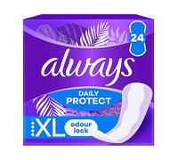 Always Daily Protect Extra Long Panty Liners, Odour Lock, x24 Count