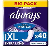 Always Daily Protect Extra Long Pantyliners Pack of 40 Odour Neutralising Comfort with Absorbent Core