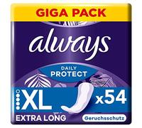 Always Daily Protect Extra Long Pantyliners, Pack of 54, Odour-Neutralising, Comfort with Absorbent Core