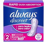 Always Discreet 2-Drop Liners, 2, Very Light, Long Length, 222 CT