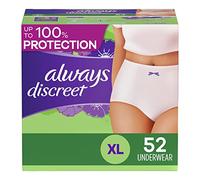 Always Discreet Adult Incontinence & Postpartum Incontinence Underwear for Women, X-Large, Maximum Protection, Disposable 26 Count x 2 Packs (52 Count Total) (Packaging May Vary)