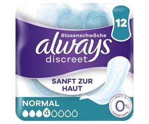 Always Discreet Bladder Weakness Women's Inserts Normal Pack of 12 0 Percent Colours and Fragrances