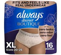 Always Discreet Boutique, Incontinence and Postpartum Underwear For Women, Maximum Protection, X-Large, 16 Count
