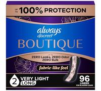 Always Discreet Boutique Incontinence Liners, Very Light Absorbency, Long Length,32 Count (Pack of 3)