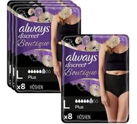 Always Discreet Boutique Incontinence Pants Black-Large- count 8- Pack 4