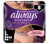 Always Discreet Boutique Incontinence Pants Women Beige Plus Large 8 Pants