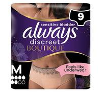Always Discreet Boutique Incontinence Pants Women Beige Plus, M, 9 Pants