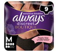Always Discreet Boutique Incontinence Pants Women Black Plus Medium 9 Pants