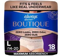 Always Discreet Boutique, Incontinence & Postpartum Underwear for Women, Maximum Protection, Peach, Large, 18 Count