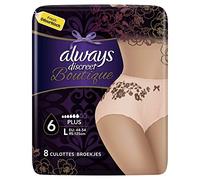 Always Discreet Boutique Incontinence Underwear - 4 Packs of 8 Pants for Bladder Leaks - Size: L