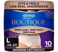 Always Discreet Boutique Incontinence Underwear for Women, Large, 10 Count