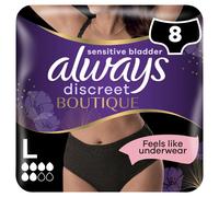 Always Discreet Boutique Underwear Incontinence Pants plus L Black X 8