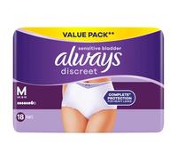 Always Discreet Heavy Adult Incontinence Pants Plus Medium 18CT CSx2