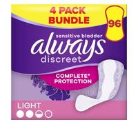 Always Discreet Incontinence Liners Women Normal 24 Panty Liners, Lock in Leaks and Odours, for Sensitive Bladder
