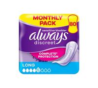 Always Discreet Incontinence Pad Women Long High Absorbency Pads 80pcs
