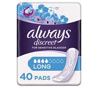 Always Discreet Incontinence Pads Plus Long, 10 Pads