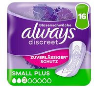 Always Discreet Incontinence Pads for Women Small Plus Pack of 16 All-Round Protection Incredible Discretion